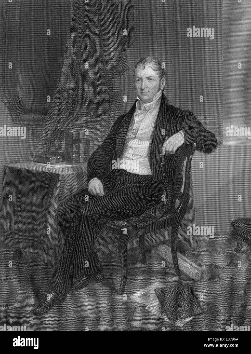 Eli Whitney, 1765 - 1825, un inventore americano meglio conosciuto per inventare il cotone gin, Foto Stock