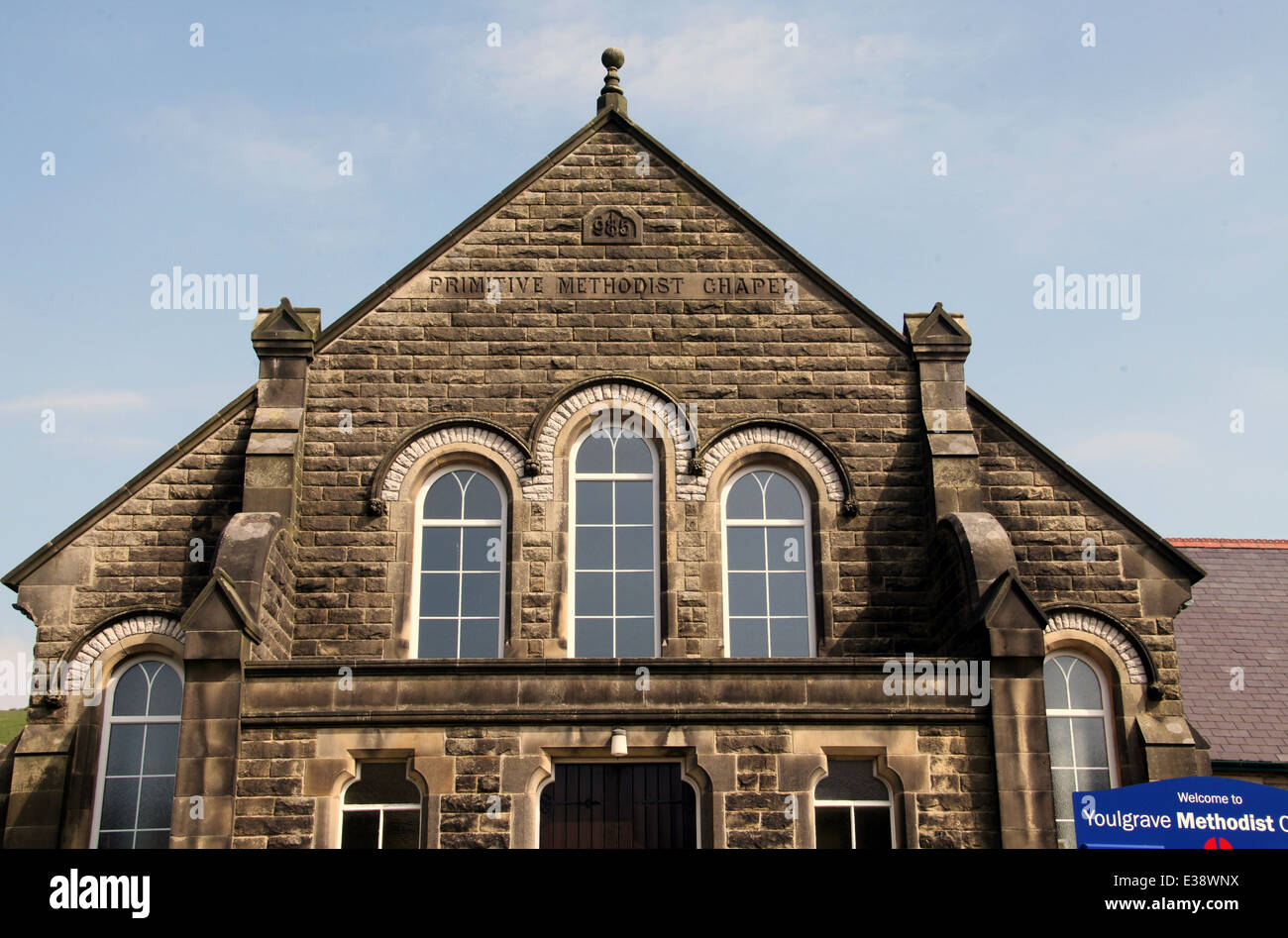 Primitiva cappella metodista nel Derbyshire Village di Youlgrave Foto Stock