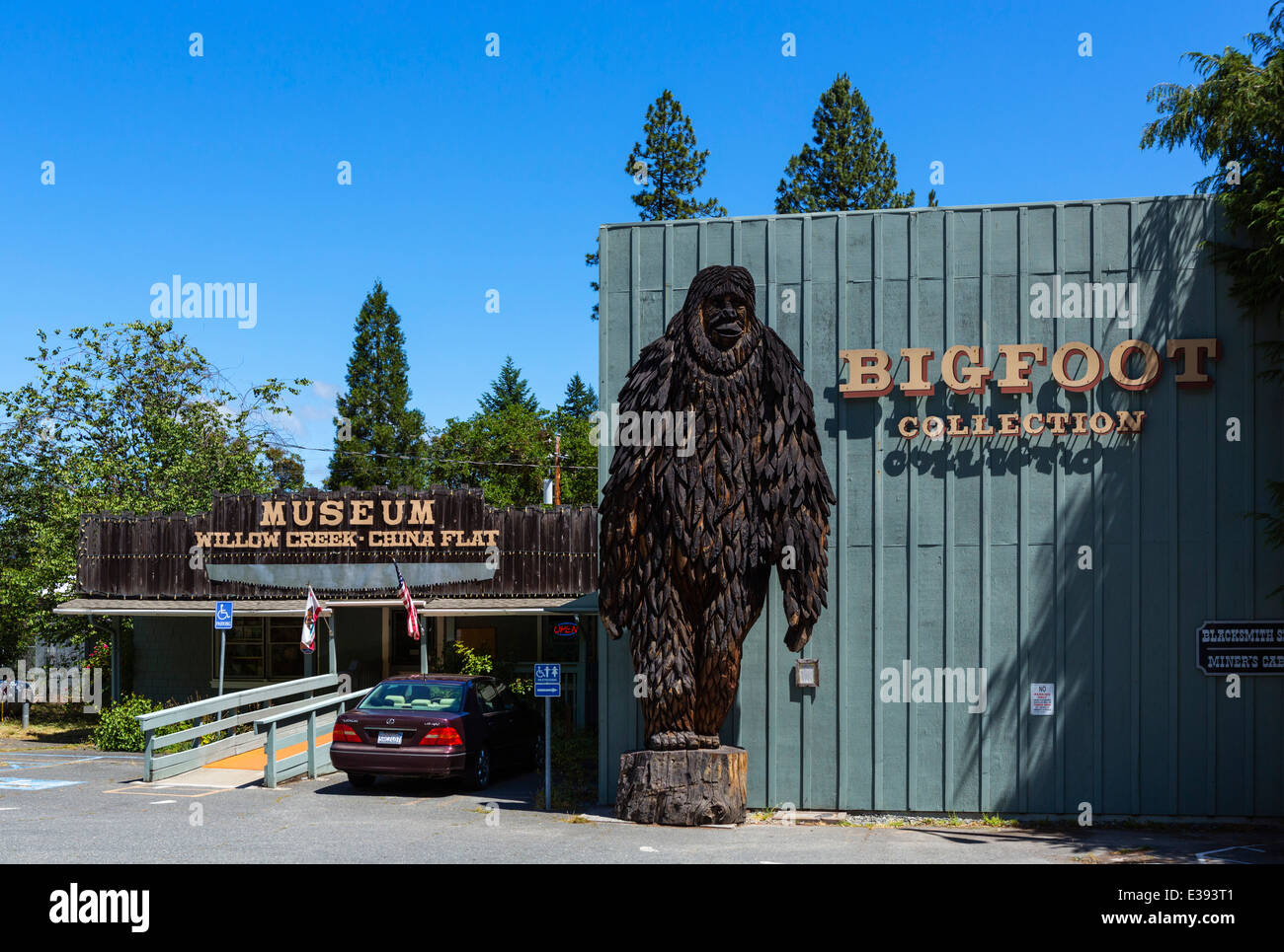 Bigfoot Museum di WILLOW CREEK, California del Nord, STATI UNITI D'AMERICA Foto Stock