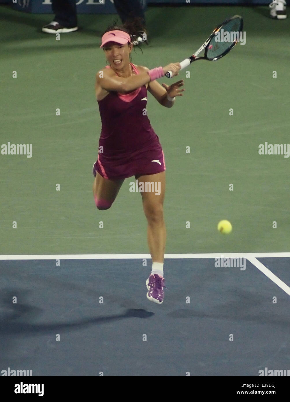 Lettore cinese Zheng Jie batte Venus Williams a US Open Tennis in Flushing Meadows Park offre: Zheng Jie dove: Flushing Meadows, NY, Stati Uniti quando: 29 Ago 2013 Foto Stock