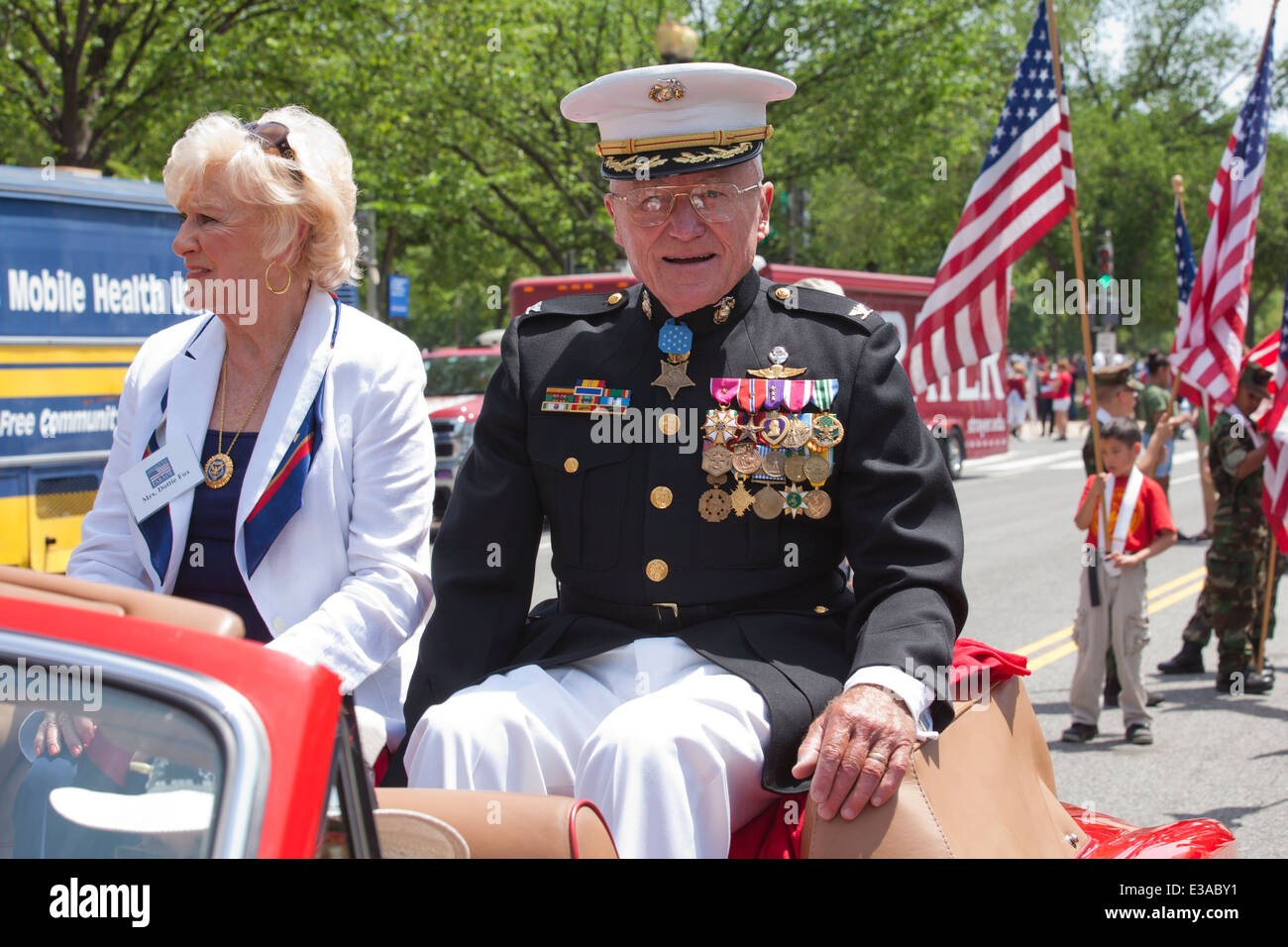Il colonnello Wesley L. Fox, U.S. Marine Corps, al 2014 National Memorial Day Parade - Washington DC, Stati Uniti d'America Foto Stock