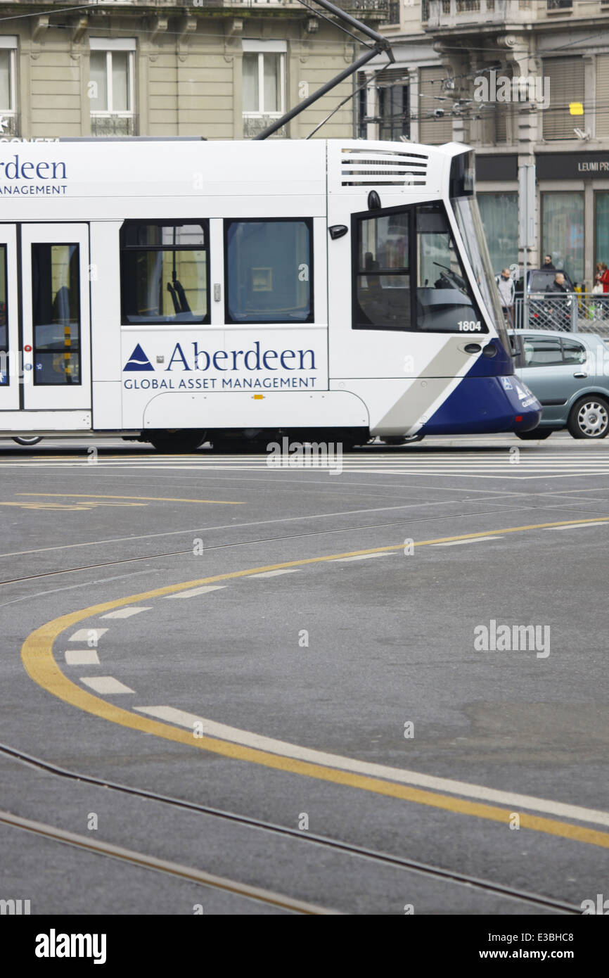 Il trasporto pubblico di Ginevra Swiss Foto Stock
