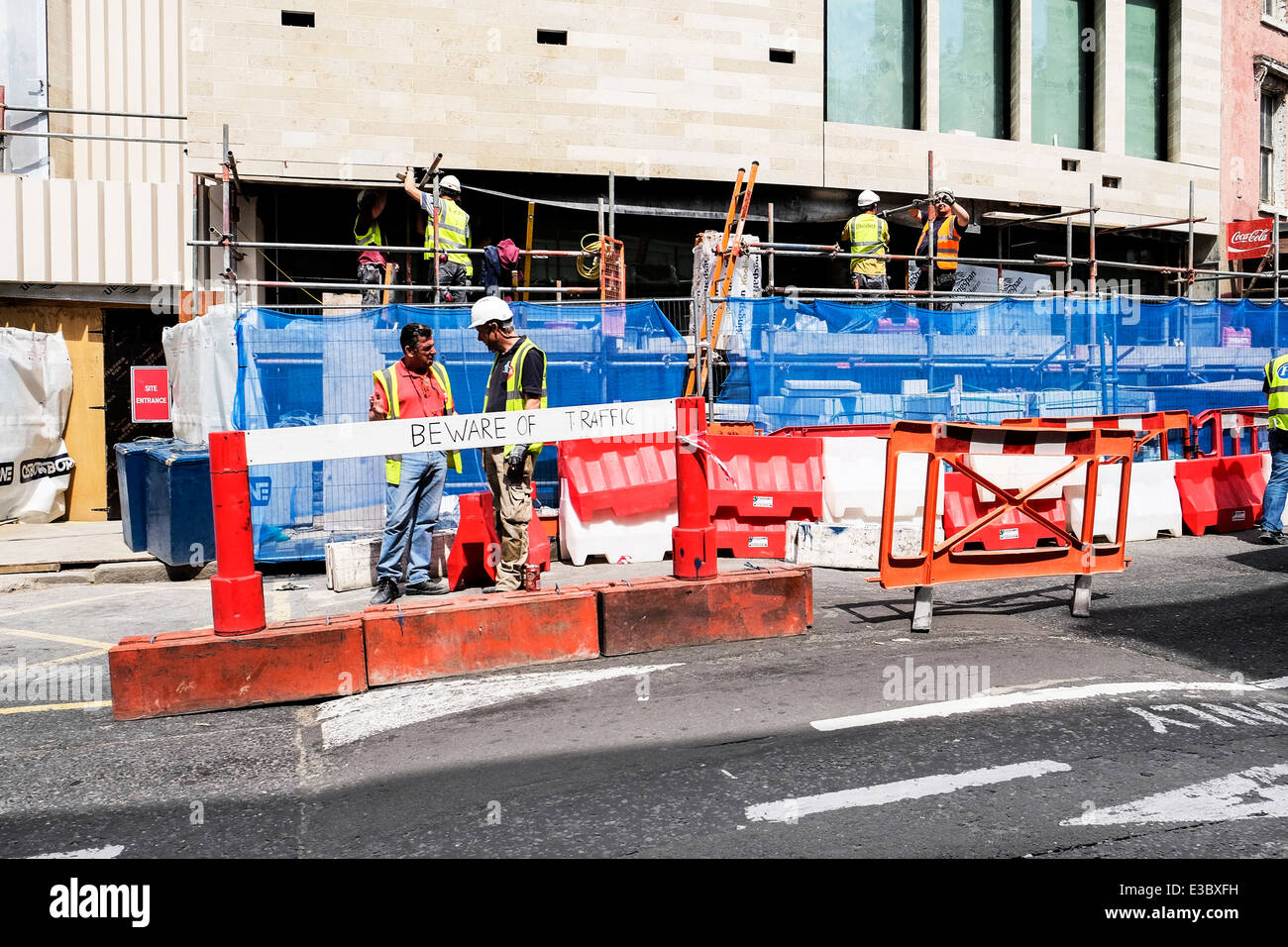 Un sito in costruzione a Greenwich. Foto Stock