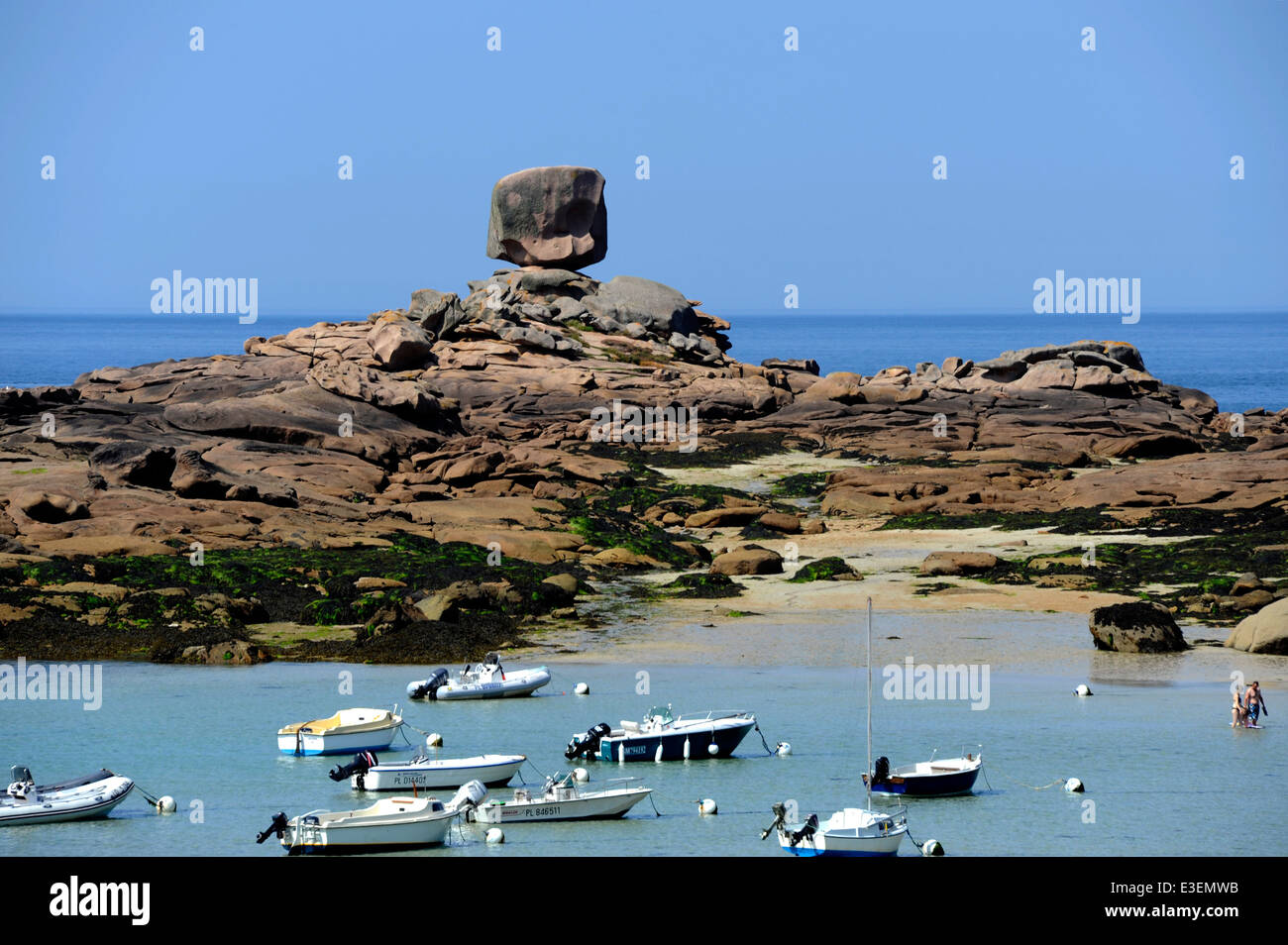 Trégastel porto, le De rock,Cotes-d'Armor,Bretagne,Brittany,Tregor,Francia Foto Stock