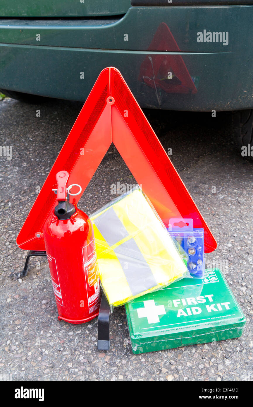 Motoristica europea gli elementi del kit per guida all'estero Foto Stock
