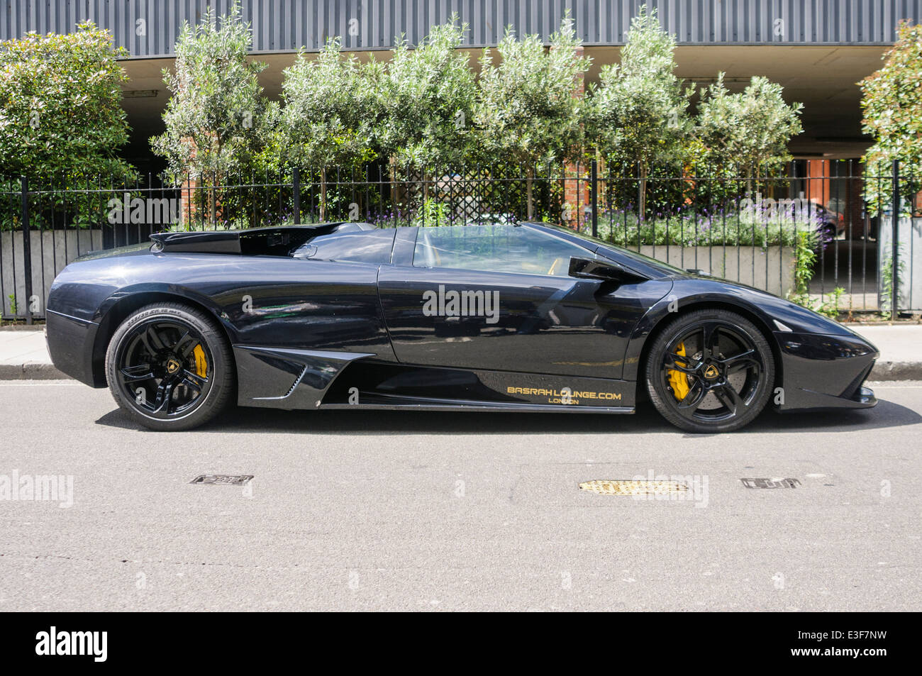 Black Lamborghini Gallardo Foto Stock
