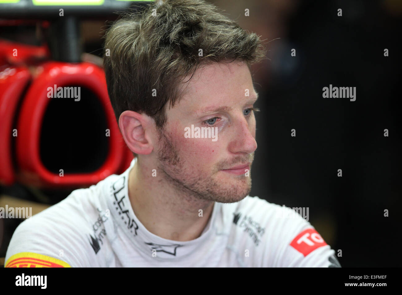 2013 Formula 1 Etihad Airways Abu Dhabi Grand Prix - Pratica con: Romain Grosjean dove: Abu Dhabi, Emirati Arabi Uniti, Emirati Uniti quando: 01 Nov 2013 Foto Stock