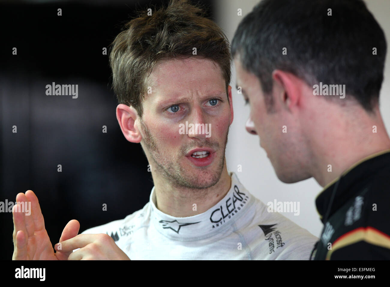 2013 Formula 1 Etihad Airways Abu Dhabi Grand Prix - Pratica con: Romain Grosjean dove: Abu Dhabi, Emirati Arabi Uniti, Emirati Uniti quando: 01 Nov 2013 Foto Stock