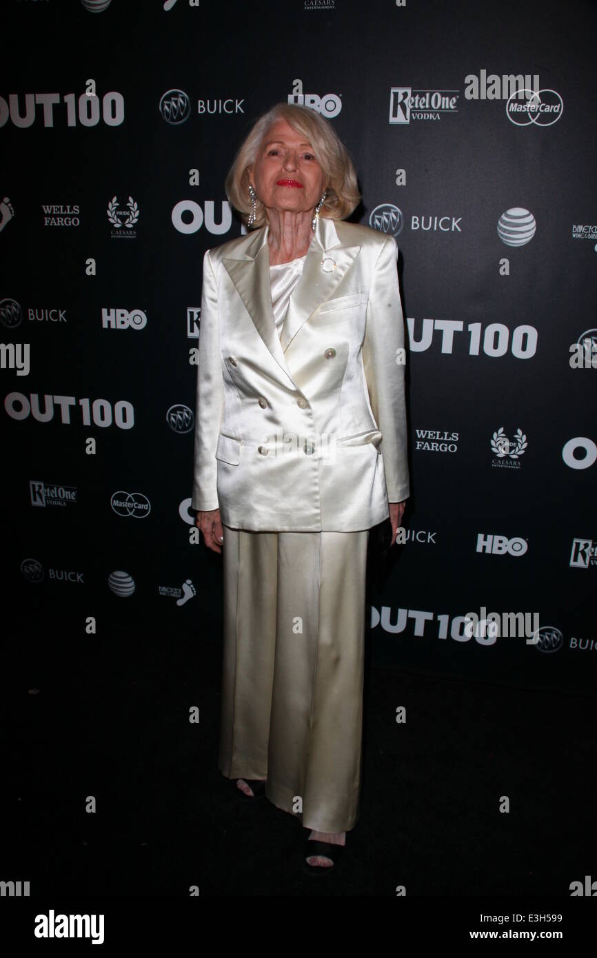 Celebrando il xix fuori annuale 100 presentato dalla Buick sul terminale 5 610 West 56th Street 11 14 13 dotata di: Edith Windsor dove: NYC, New York, Stati Uniti quando: 15 Nov 2013 Foto Stock