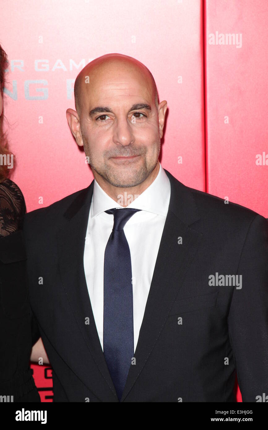 Lionsgate presente il NY speciale proiezione della fame giochi incendio a AMC Lincoln Square Theatre dotato di: Stanley Tucci dove: NYC, New York, Stati Uniti quando: 21 Nov 2013 Foto Stock