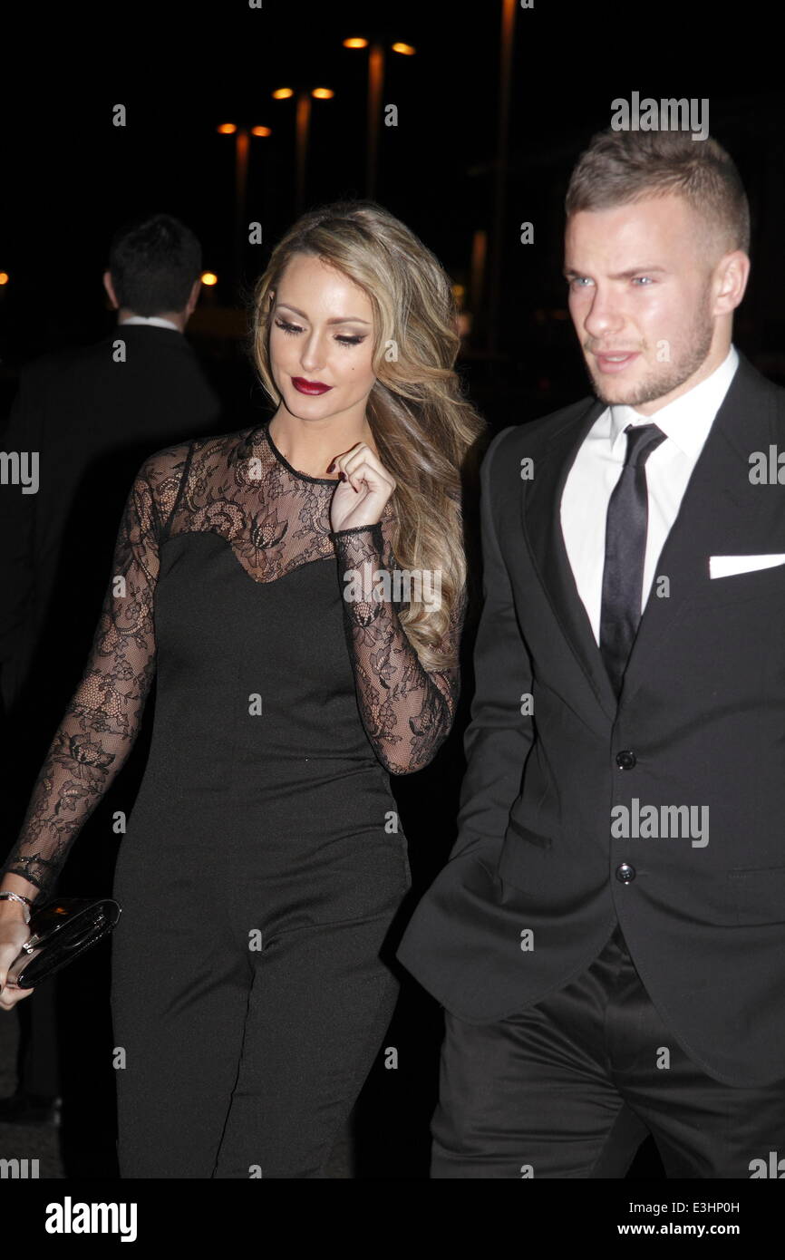 Xiv uniti annuale per l UNICEF Cena di Gala a Old Trafford a Manchester con: Tom Cleverley,Georgina Dorsett dove: Manchester, Regno Unito quando: 21 Nov 2013 Foto Stock