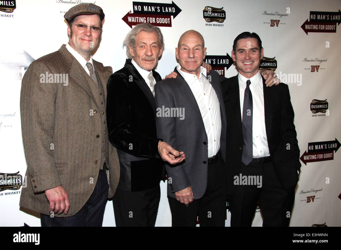 Serata di Apertura dopo parte per Broadway Waiting For Godot, svoltasi presso il Bryant Park Grill - Arrivi. Dotato di: Shuler Hensley,Ian McKellen,Patrick Stewart,Billy Crudup dove: la città di New York, New York, Stati Uniti quando: 24 Nov 2013 Foto Stock