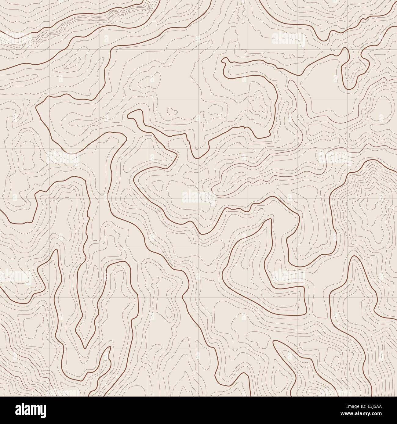 Sfondo mappa topografica con contorni e caratteristiche Illustrazione Vettoriale