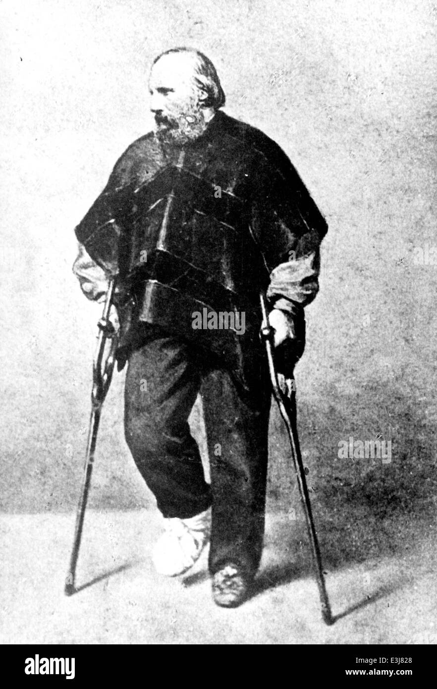 Giuseppe Garibaldi dopo essere stato ferito in Aspromonte Foto Stock