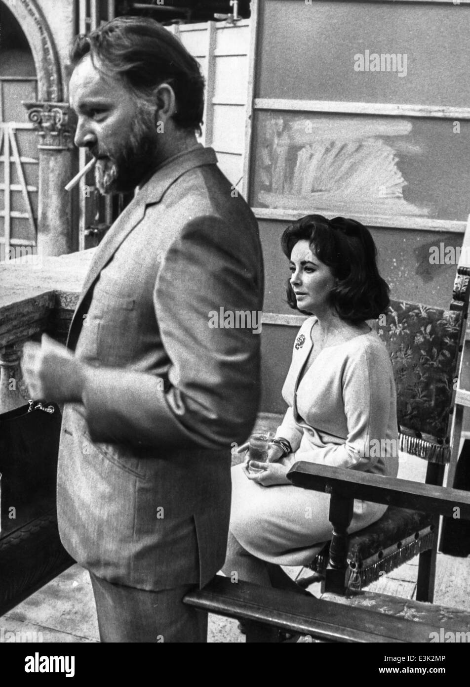 Elizabeth Taylor e Richard Burton,1966 Foto Stock