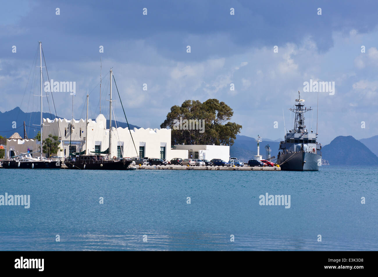 HSY-55 classe cannoniere 'Kasos', Marina ellenica, Kos porto, la città di Kos, Kos, Grecia Foto Stock
