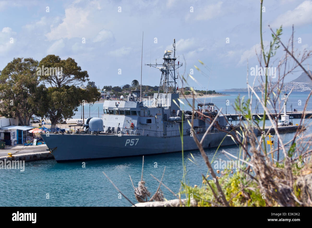 HSY-55 classe cannoniere 'Kasos', Marina ellenica, Kos porto, la città di Kos, Kos, Grecia Foto Stock
