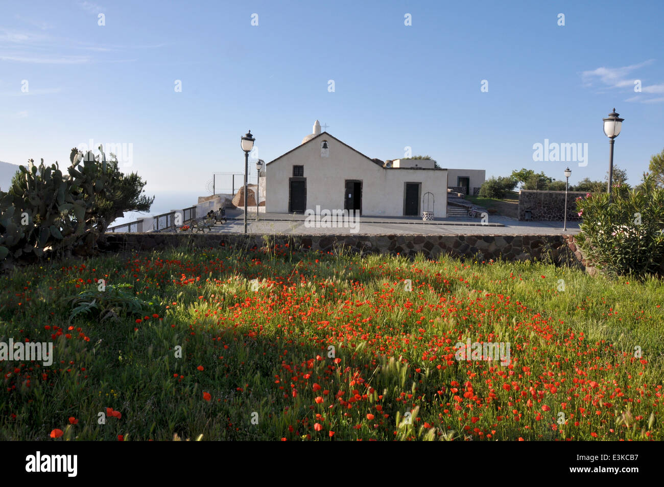 Isola di Lipari, Isole Eolie, Quattro Pani, Chiesa Vecchia, Messina, Sicilia, Italia Foto Stock