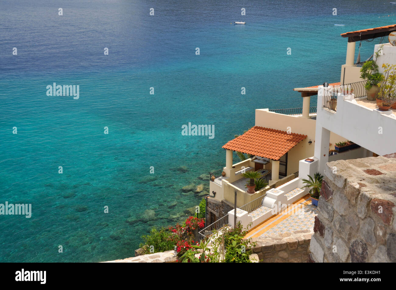Isola di Lipari, Isole Eolie, Canneto village, Messina, Sicilia, Italia Foto Stock