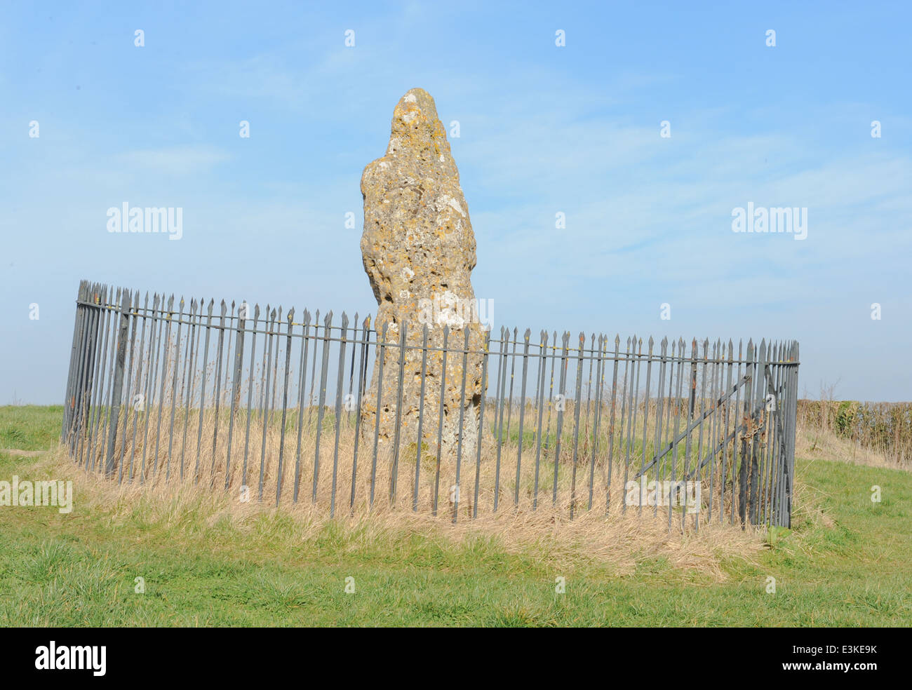 Il Rollright Stones vicino al villaggio inglese di Long Compton in Cotswolds, Oxfordshire, England, Regno Unito Foto Stock