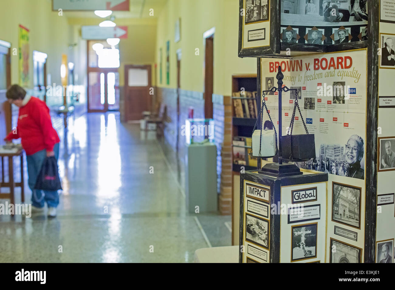Topeka nel Kansas - Il Brown v. Board of Education National Historic Site. Foto Stock