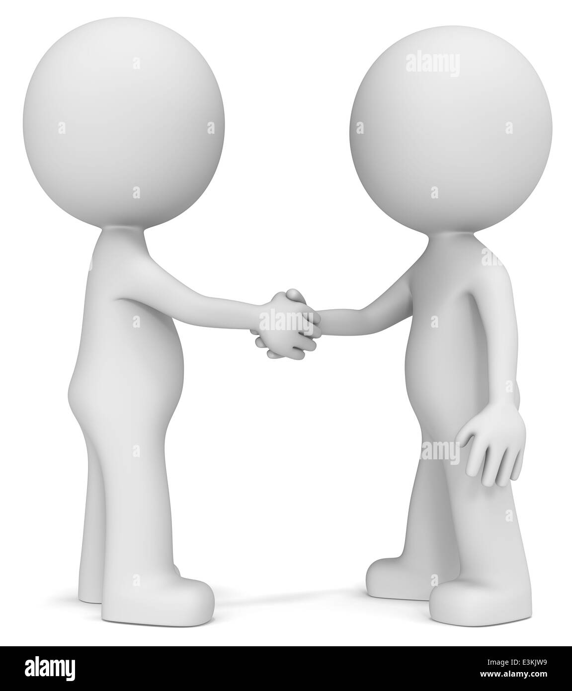 I tizi stringono le mani. Vista laterale. Foto Stock