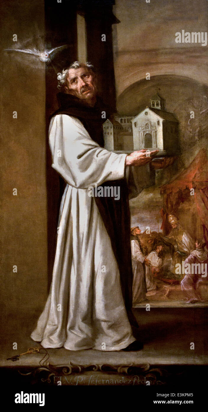 Fray Pedro Fernandez Pecha; numero di frati dell Ordine 1656 Jerónima Valdes Leal, Juan de 1622 - 1690 Spagna - Spagnolo Foto Stock
