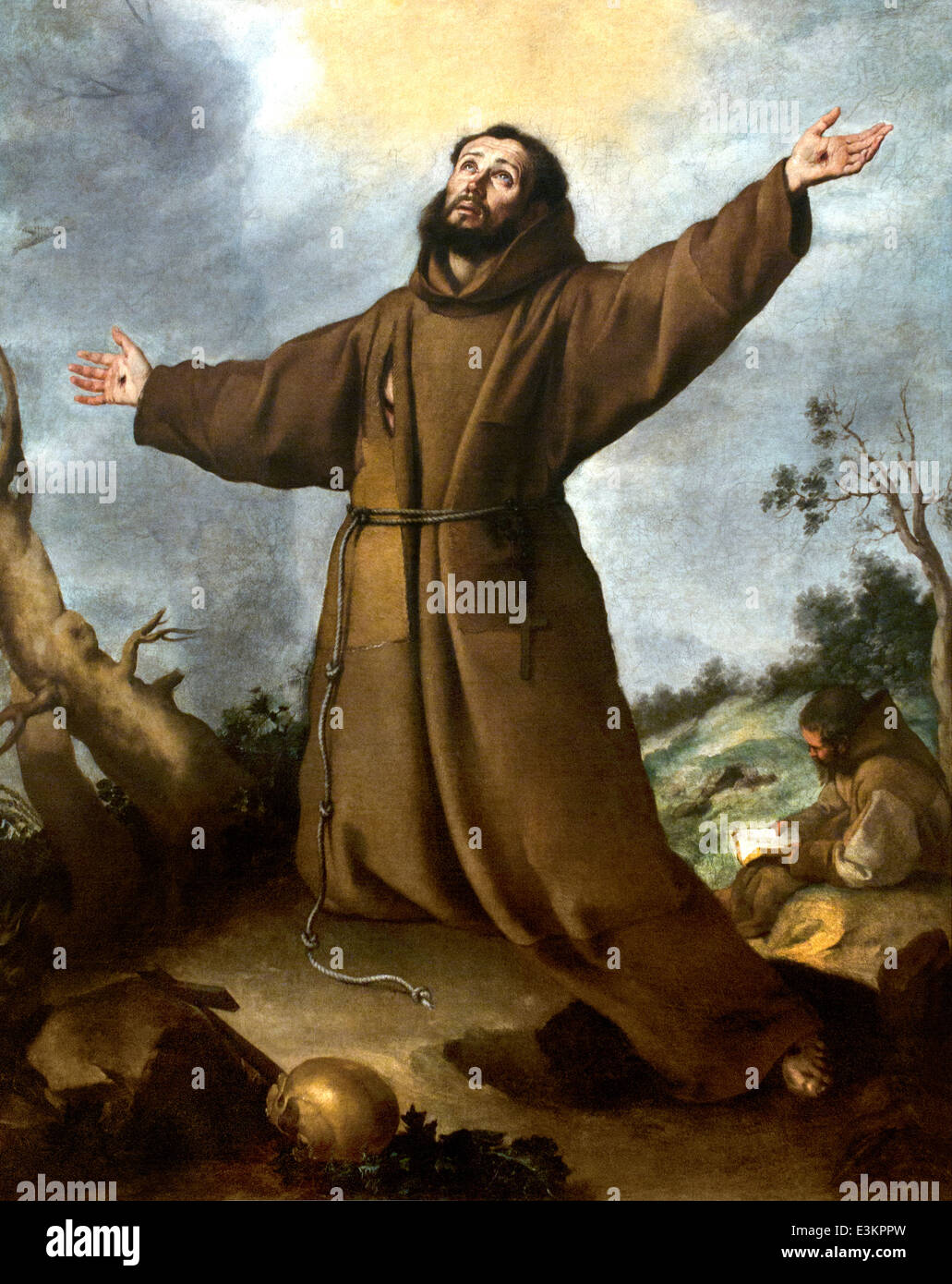Stigmatizzazione di San Francisco ( San Francesco d Assisi ) 1645 Murillo, Bartolomé Esteban 1617 - 1682 Spagna - Spagnolo Foto Stock