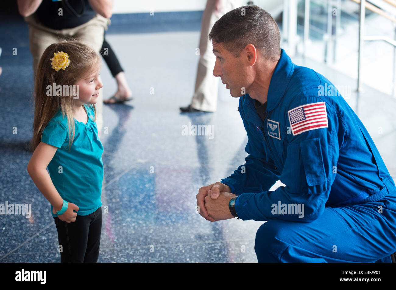 Astronauta Mike Hopkins visita il Maryland Science Center Foto Stock