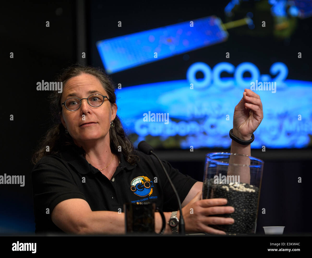 In orbita osservatorio di carbonio-2 (OCO-2) Briefing Foto Stock