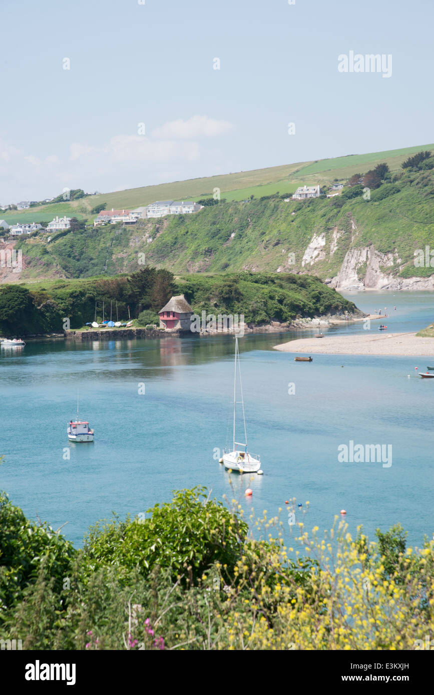 Il fiume Avon a Bantham South Devon England Regno Unito Foto Stock