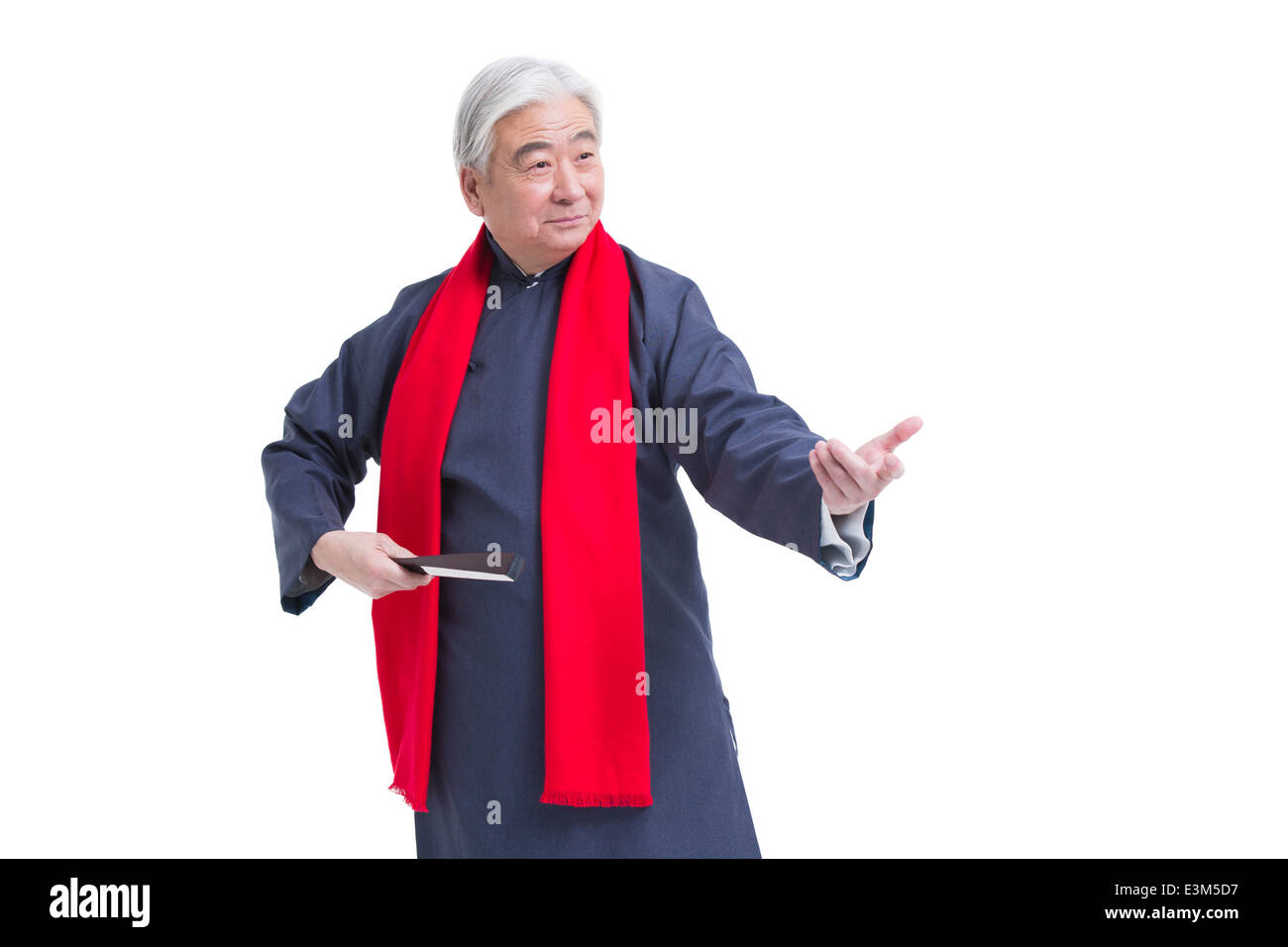 Felice l'uomo senior per celebrare il capodanno cinese Foto Stock