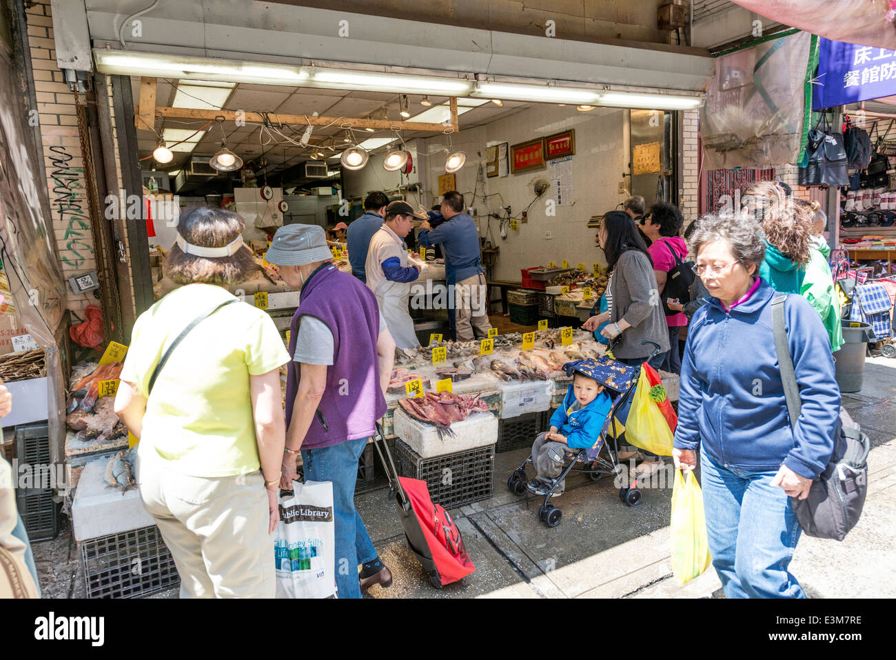 China Town, New York City, Stati Uniti d'America Foto Stock