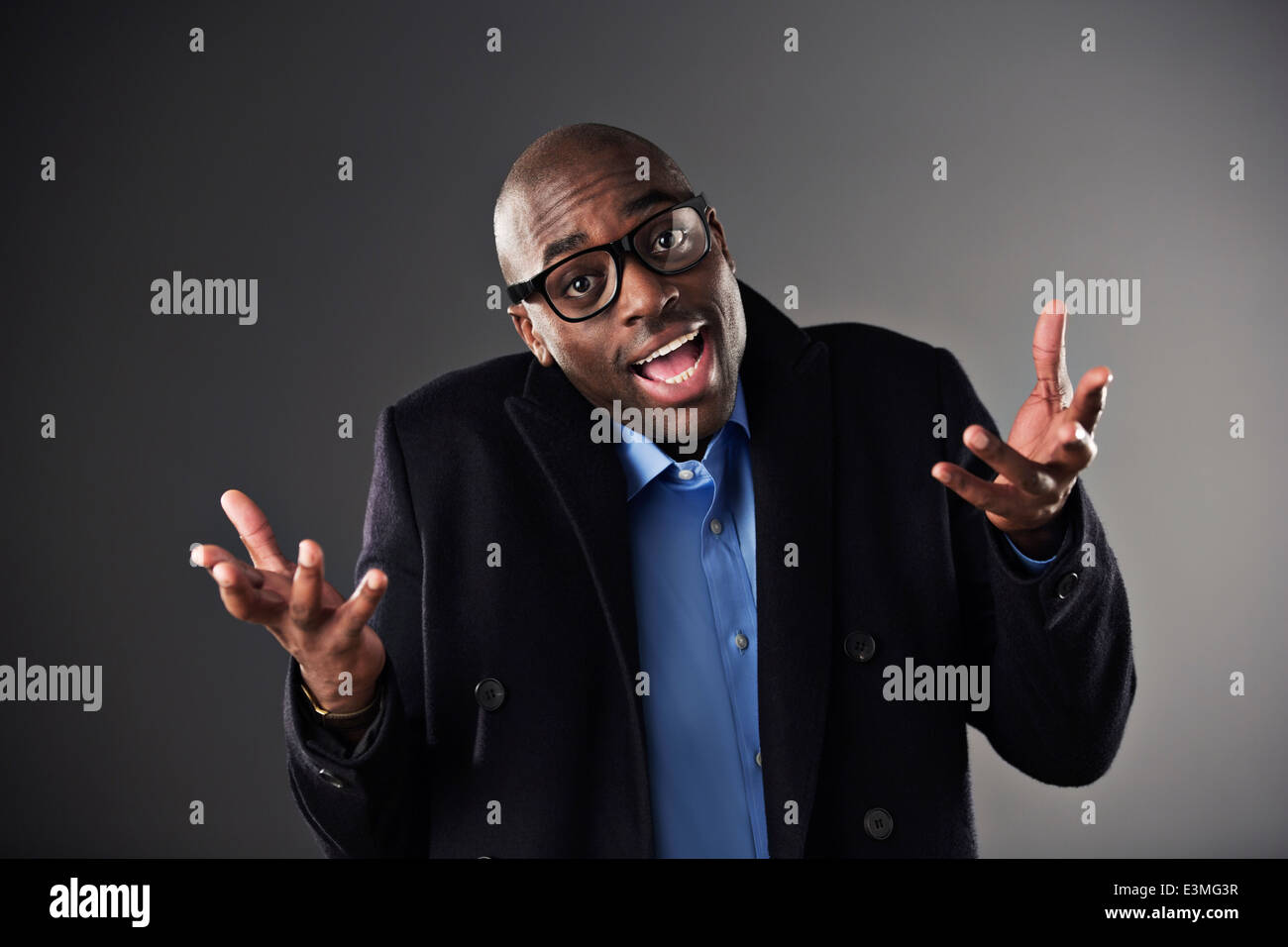 Ritratto di imprenditore alzata Foto Stock