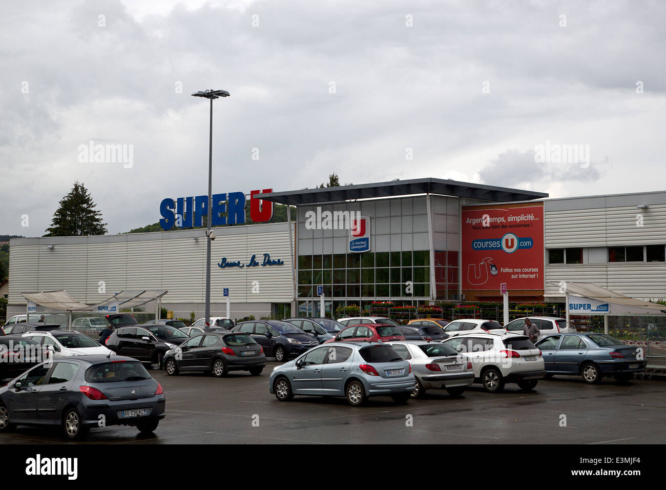 Supermercato francese, Baume-les-Dames, Franche-Comté, Doubs, Francia Foto Stock