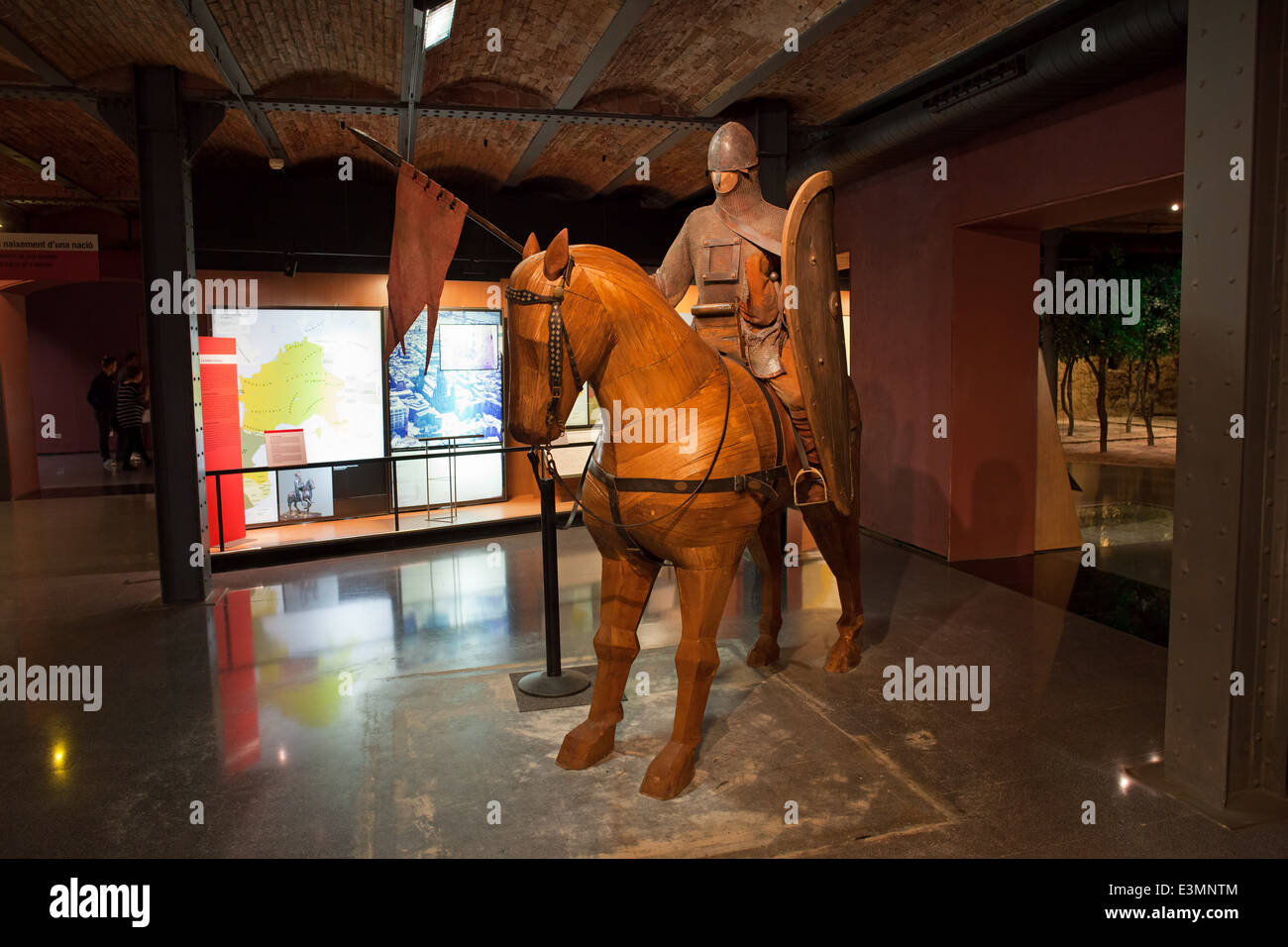 Mostra nel Museo di Storia della Catalogna a Barcellona, Spagna. Foto Stock