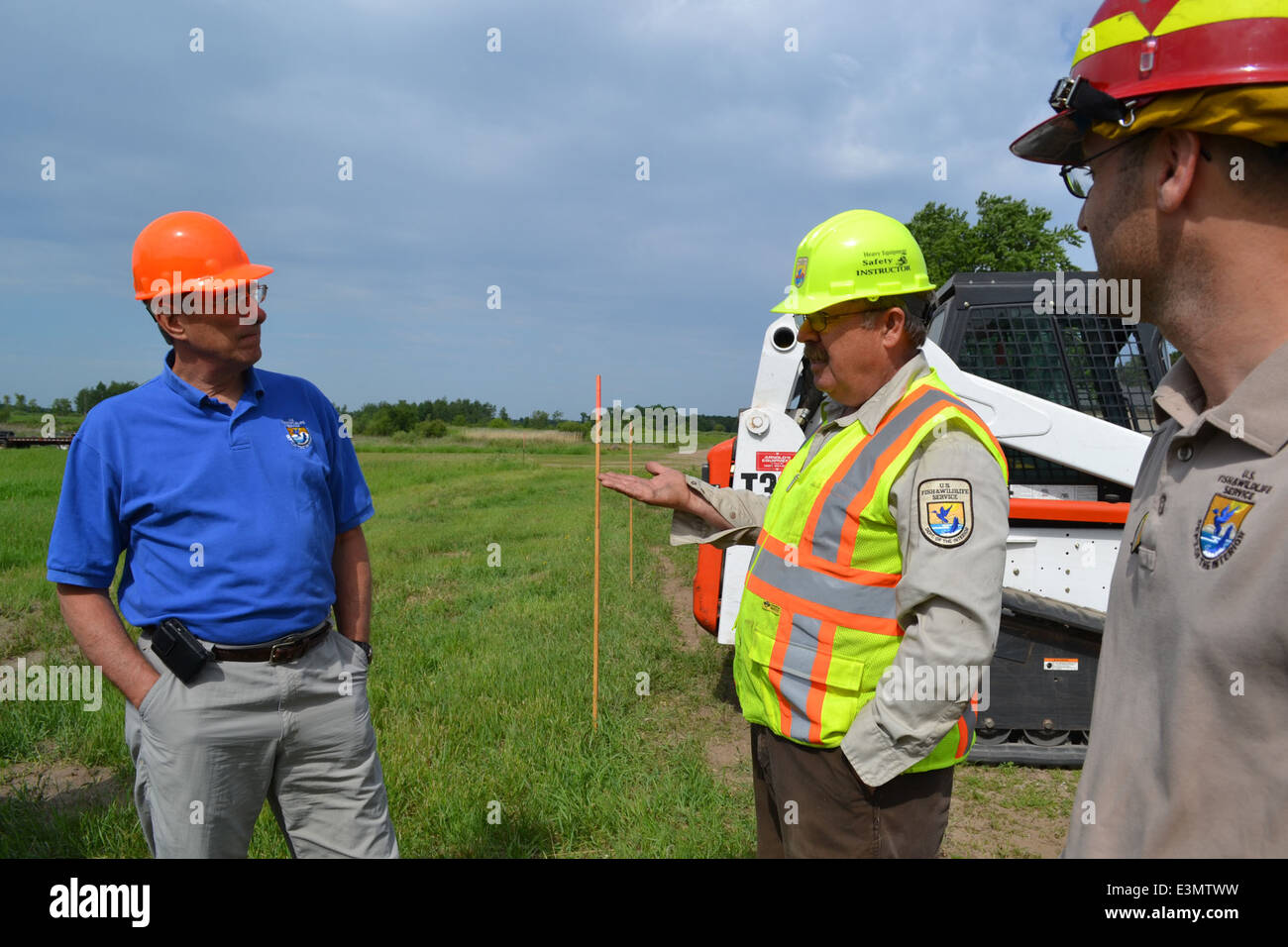 Il direttore regionale Tom Melius soddisfa con istruttore David Myhrer Foto Stock