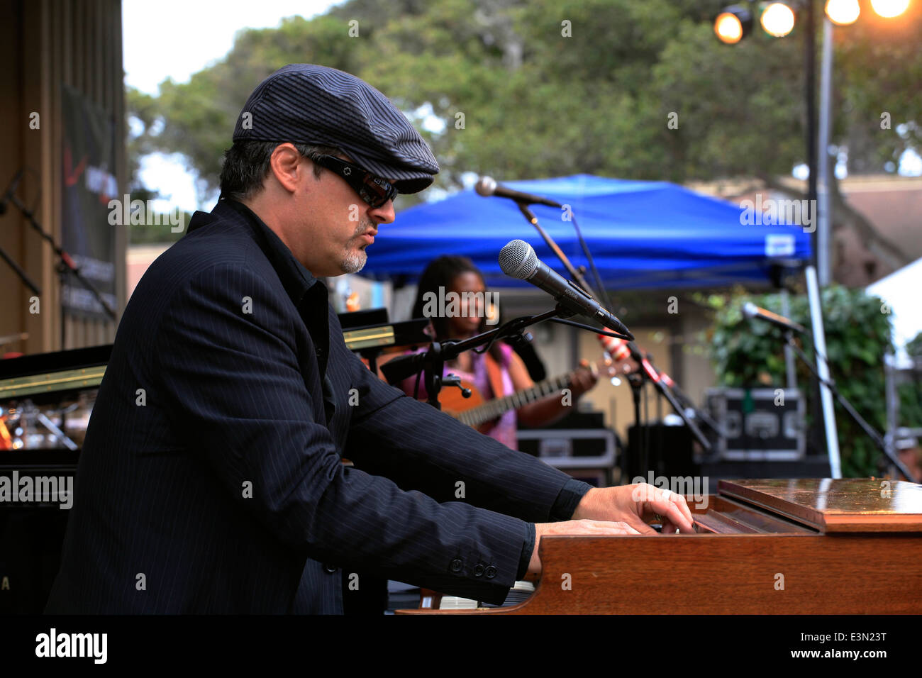 Organ player per RUTHIE FOSTER al 2009 MONTEREY JAZZ FESTIVAL - California Foto Stock