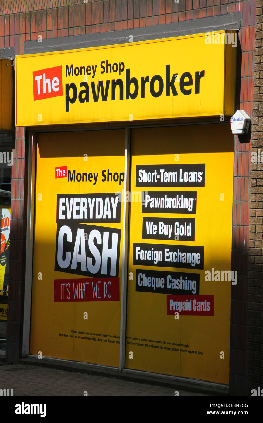Il denaro Shop Pawnbroker Foto Stock