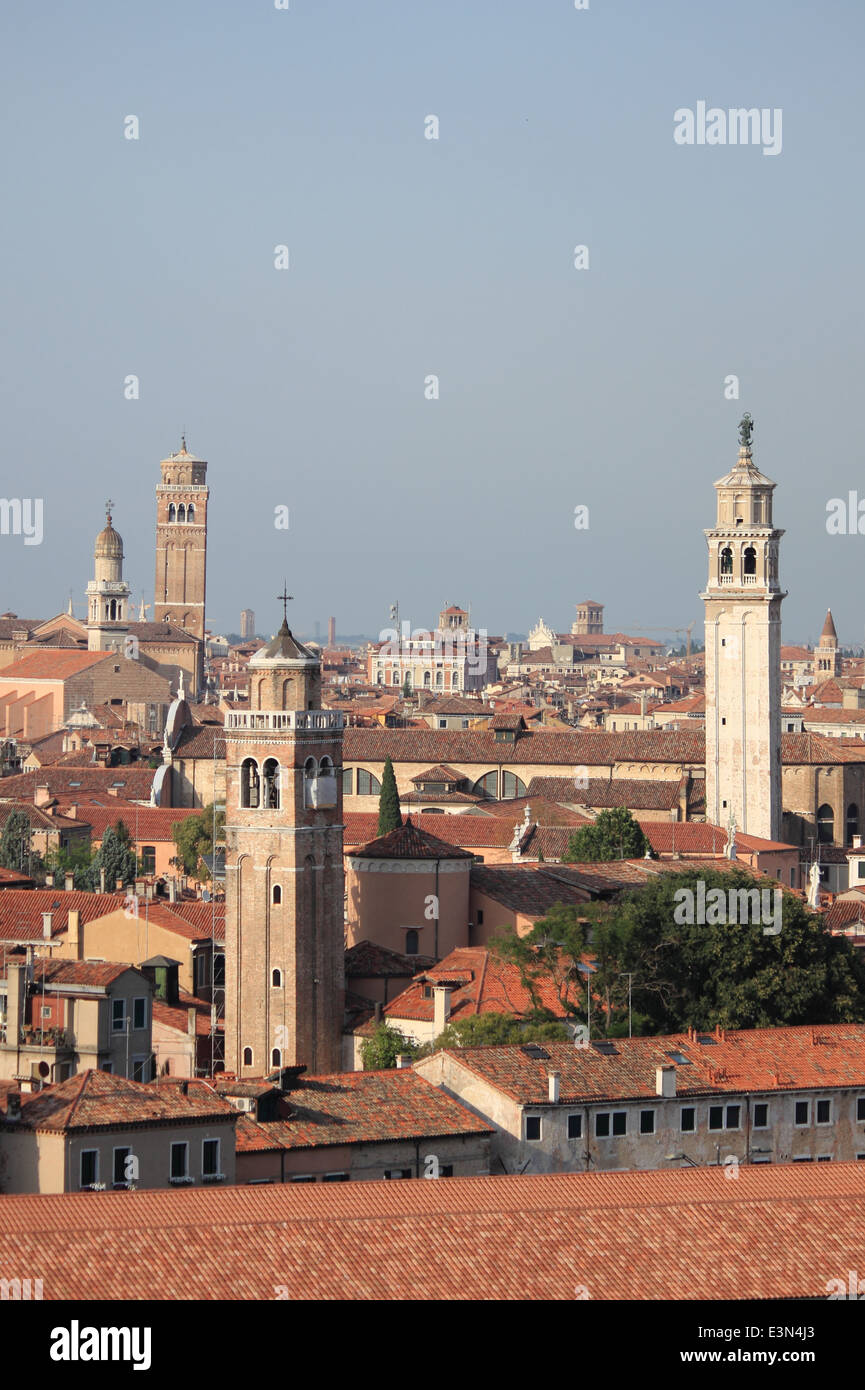 Campanili a Venezia, Italia Foto Stock