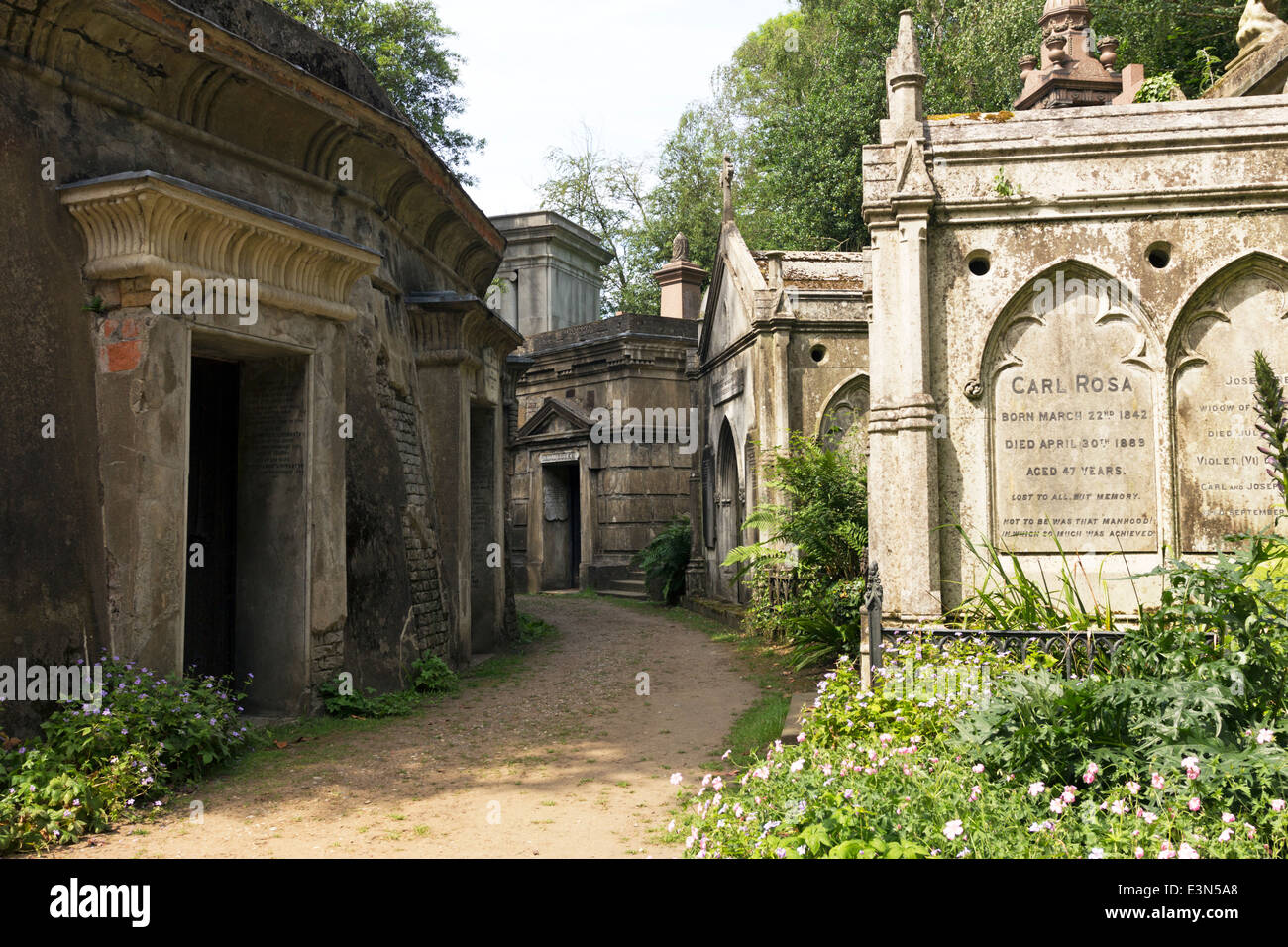 Cerchio del Libano - Highgate (Ovest) Cimitero - Camden - Londra Foto Stock