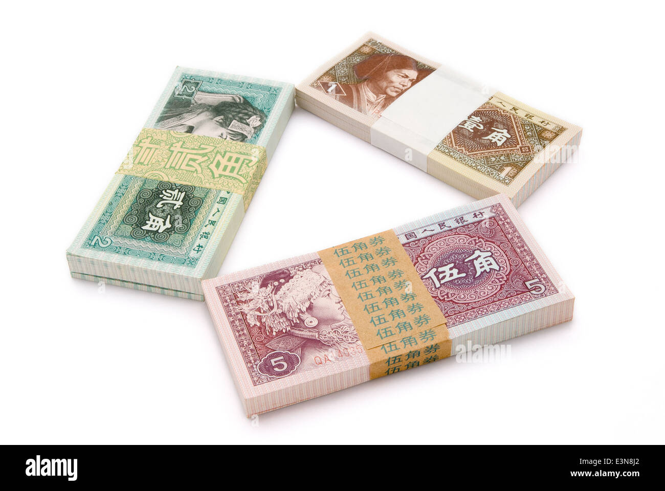 La carta cinese valuta di jiao Foto Stock