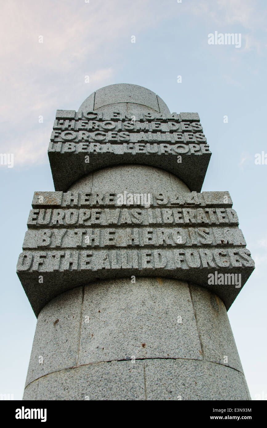 D-Day, il Monumento della Liberazione, la spiaggia di Omaha, St-Laurent Sur Mer, Normandia, Francia Foto Stock