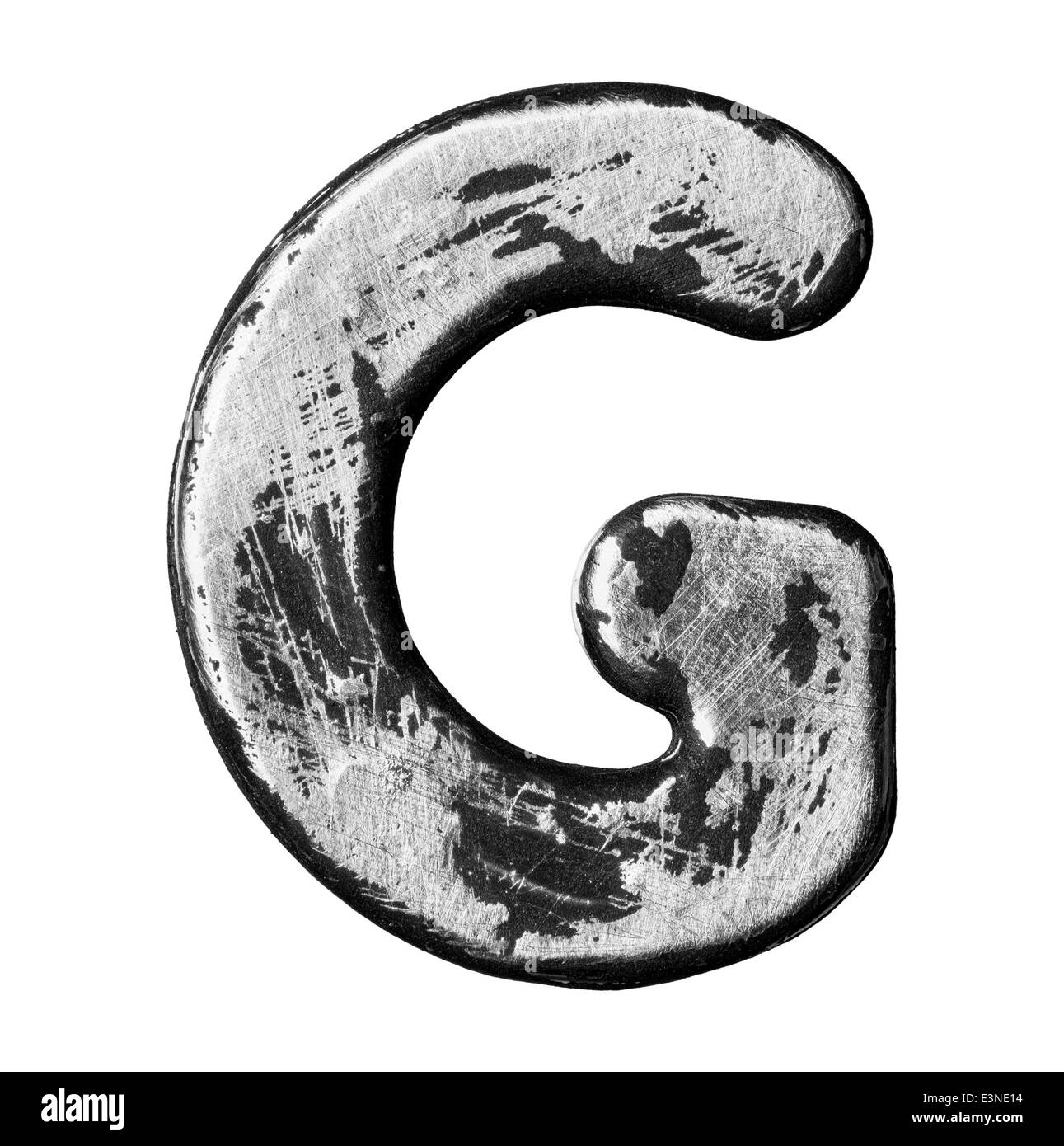 Lega di metallo lettere dell'alfabeto Foto Stock