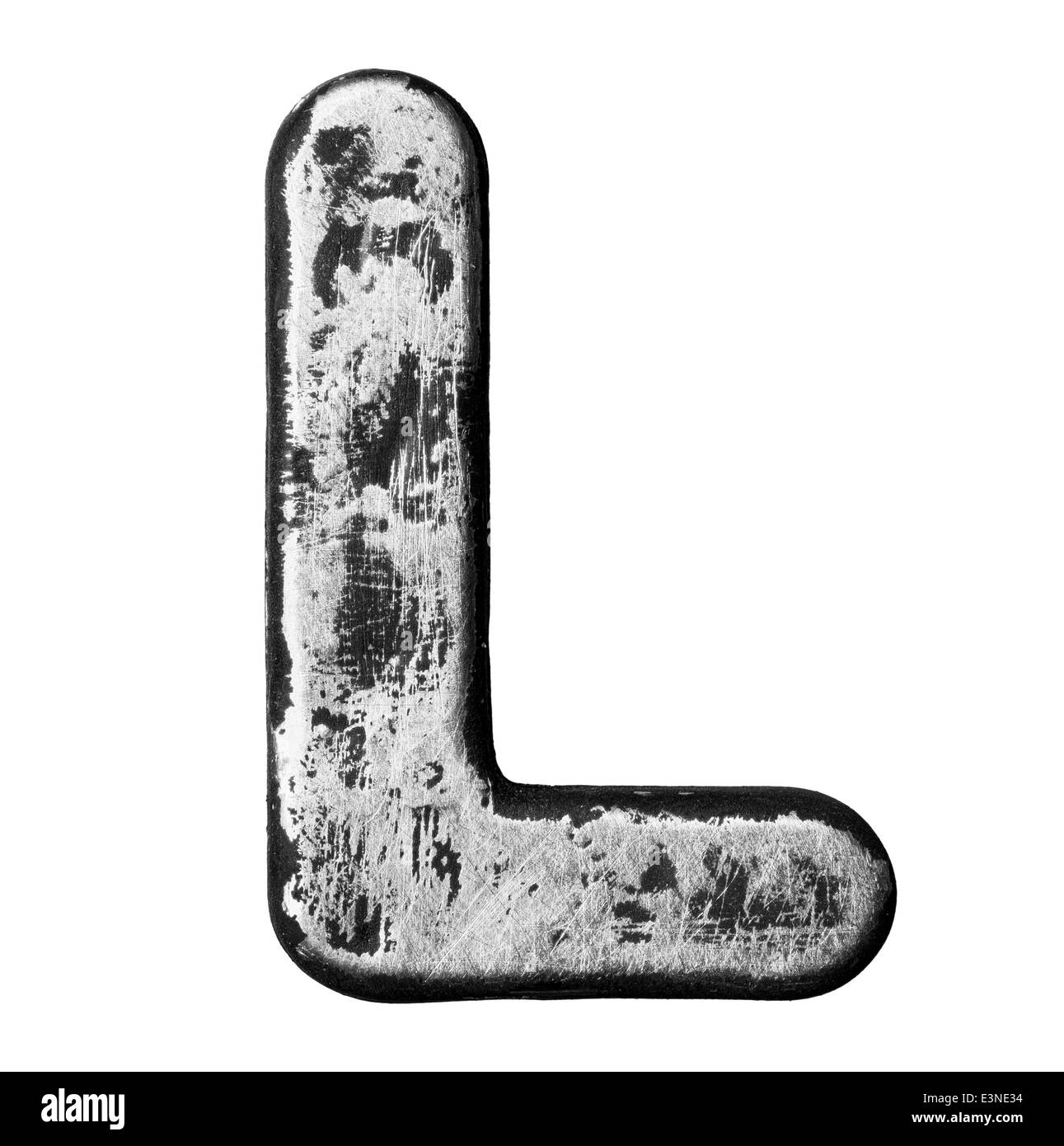 Lega di metallo lettere dell'alfabeto Foto Stock