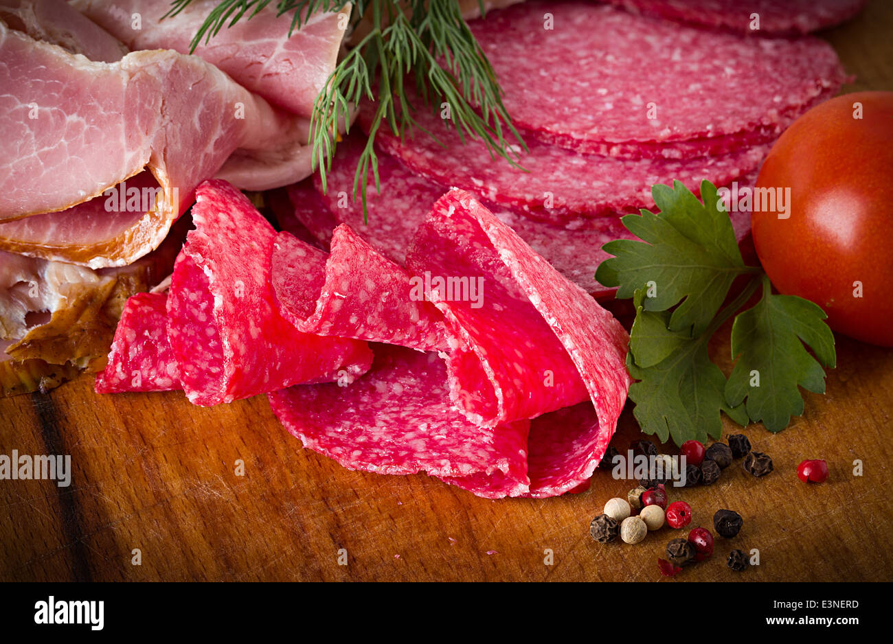 Salumi e Carni Foto Stock