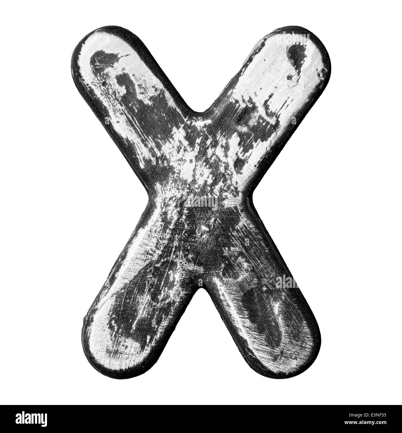 Lega di metallo lettere dell'alfabeto Foto Stock