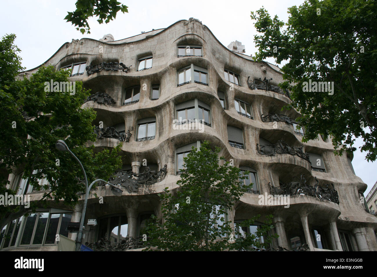 Casa Mila Antoni Gaudi Foto Stock
