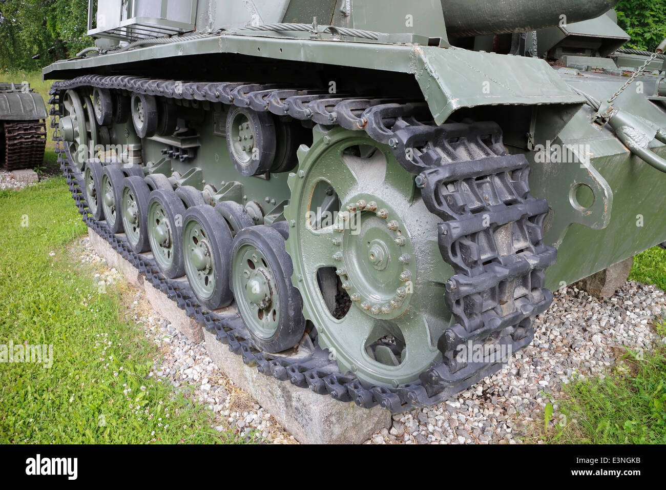 STU-40 serbatoio sul display in Lappeenranta FINLANDIA Foto Stock