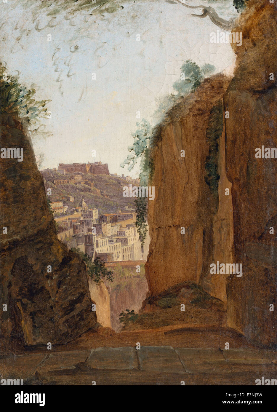 Franz Ludwig Catel - Il sito archeologico della Tomba di Virgilio, Napoli - 1818 - MET Museum - New York Foto Stock